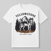 Yellowstone National Park Wolf Mountains Tシャツ