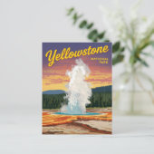 Yellowstone Old Faithful Geyser ポストカード (スタンド正面)