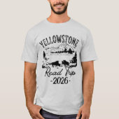 Yellowstone Road Trip 2026 Family Vacation Shirt Tシャツ (正面)