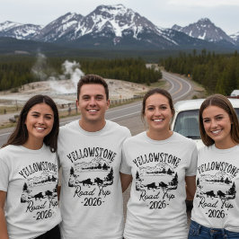 Yellowstone Road Trip 2026 Family Vacation Shirt Tシャツ