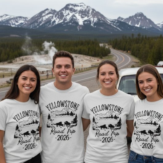 Yellowstone Road Trip 2026 Family Vacation Shirt Tシャツ