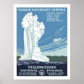 Yellowstone Vintage Travel ポスター (正面)