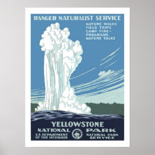 Yellowstone Vintage Travel ポスター