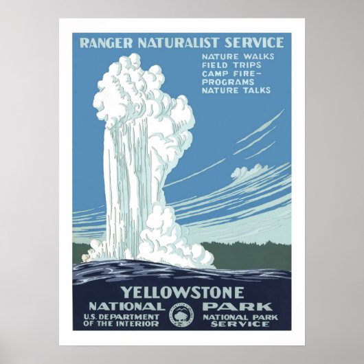 Yellowstone Vintage Travel ポスター (正面)
