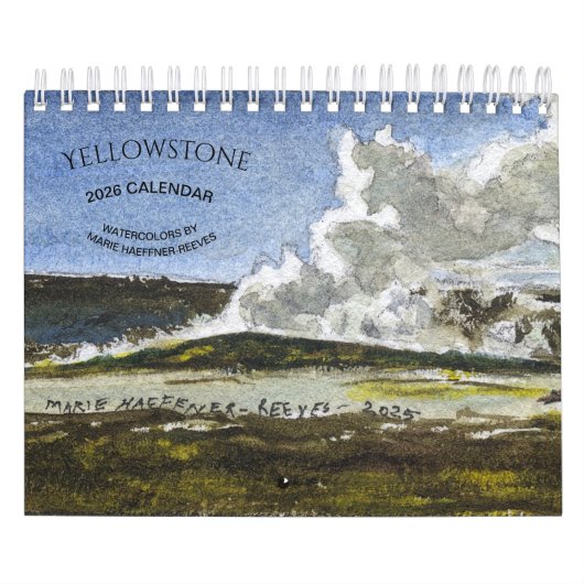 YELLOWSTONE WATERCOLORS 2026 CALENDAR カレンダー (カバー)