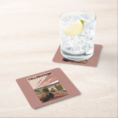 YellowstoneBison場面 スクエアペーパーコースター (インサイチュ)