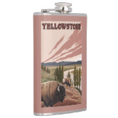 YellowstoneBison場面 フラスク (右)
