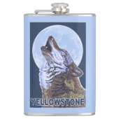 YellowstoneHowlingのオオカミ フラスク (正面)
