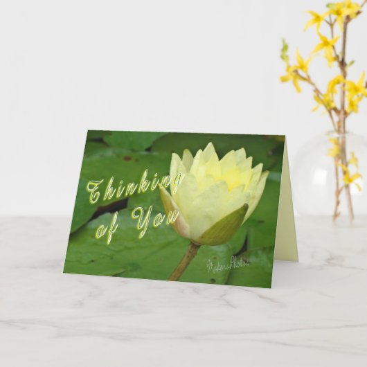 YellowWaterLily-カスタマイズ カード (黄色い花)