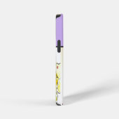 Yelow Daffodil Watercolor Daffodils Floral Flower iPhoneケース (右側面)