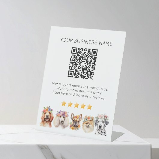 YELPレビューQRコード 台座サイン
