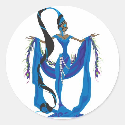 Yemayaステッカー ラウンドシール (正面)