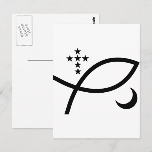 Yemaya Veve in Black ポストカード (正面/裏面)