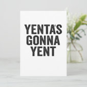 Yenta's Gonna Yent Funny Jewish Hanukkah Holiday サンキューカード (スタンド正面)