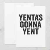 Yenta's Gonna Yent Funny Jewish Hanukkah Holiday サンキューカード (正面/裏面)