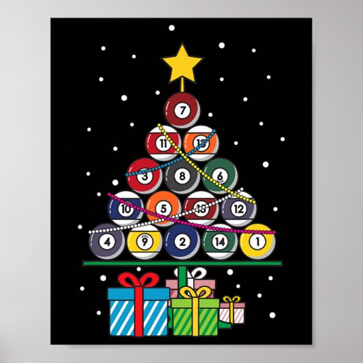 Yeoys Sports And Activity Gifts Billiard Ll Xmas T ポスター (正面)