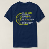 Yep 100 Miles hats Right on My Bicycle Tシャツ (デザイン正面)