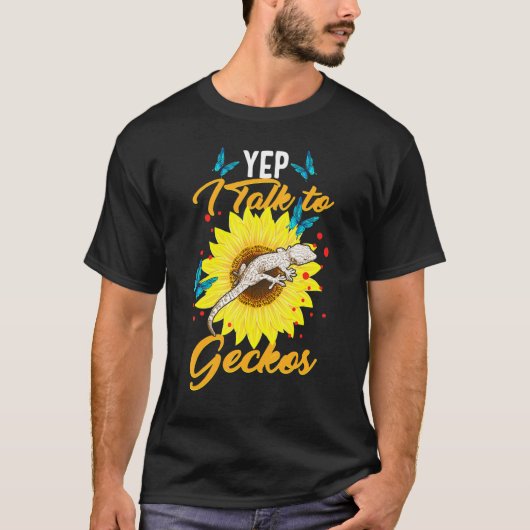 Yep I Talk To Geckos Reptile Love Lizard Reptile G Tシャツ (正面)