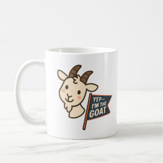Yep I'm The GOAT Cute Funny Goat Head Design コーヒーマグカップ