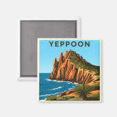 Yeppoon Queensland Australia Vintage Travel マグネット (正面/裏面)