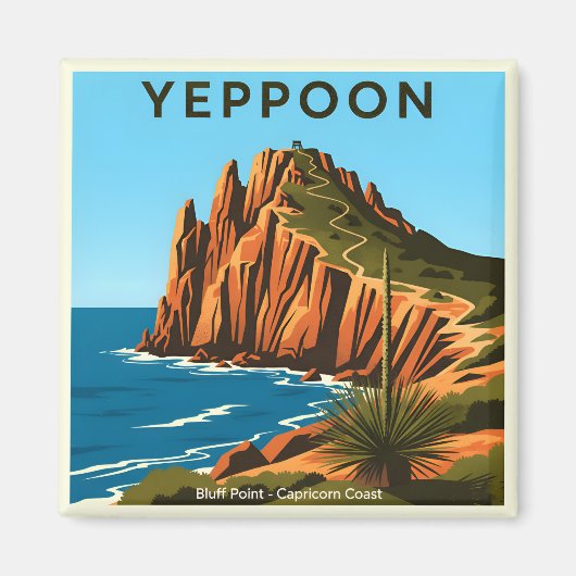 Yeppoon Queensland Australia Vintage Travel マグネット (正面)