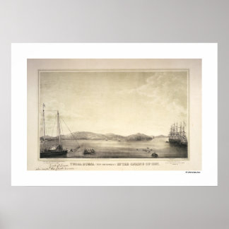 Yerba Buena （現サンフランシスコ）春1837ポスター ポスター