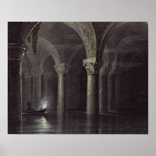 Yere Batan Serai (The Cisterns)イスタンブール、彫刻 ポスター (正面)
