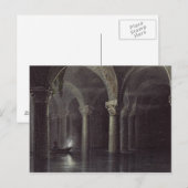 Yere Batan Serai (The Cisterns)イスタンブール、彫刻 ポストカード (正面/裏面)