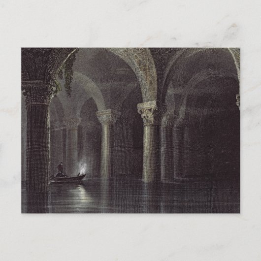 Yere Batan Serai (The Cisterns)イスタンブール、彫刻 ポストカード (正面)