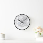 Yerevan  Clock City Line Art ラウンド壁時計 (ホーム)