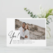 Yesおもしろい – 写真モダンの日付を保存 セーブザデート (スタンド正面)