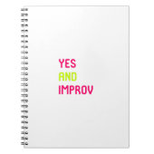 Yesおよび喜劇のImprovの臨機応変な引用文 ノートブック (正面)