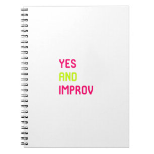 Yesおよび喜劇のImprovの臨機応変な引用文 ノートブック