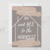 YESからADDRESS引っ越し祝いパーティーパーティの招待状 招待状 (正面)