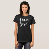 yesかわいい新婚結婚女って言った tシャツ (正面フル)