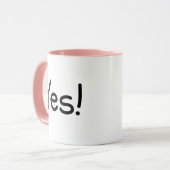 Yesかダメだ!決定ユーモアのあるコーヒーマグ マグカップ (正面左)
