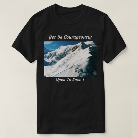 Yesが勇敢にTシャツを愛する Tシャツ (デザイン正面)