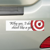 Yesが女の子のバンパーステッカーのように私なぜ撃つか バンパーステッカー (車上)