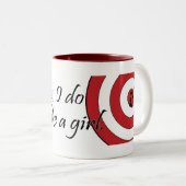 Yesが女の子のマグのように私なぜ撃つか ツートーンマグカップ (正面右)