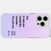 Yesが必要になった場合に備えて、次の操作を実行できるリマインダーyes Case-Mate iPhoneケース (裏面 (横))