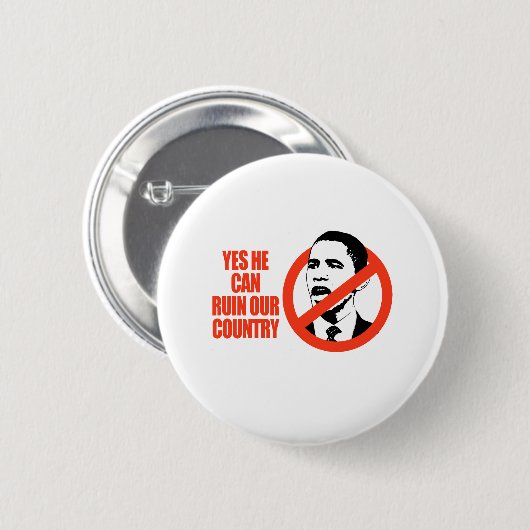 YESが我が国を破滅させる 缶バッジ (正面&裏面)