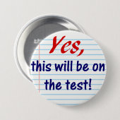 Yesこれはテストに出る！ 缶バッジ (正面&裏面)
