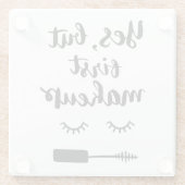 Yesしかし最初化粧 ガラスコースター (裏面)