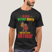 Yesその私の誕生日ブラックヒストリ月BLMメラニ Tシャツ (正面)