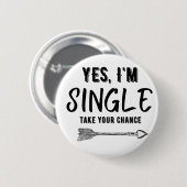 YESだ独身のお前のチャンスを取れ 缶バッジ (正面&裏面)