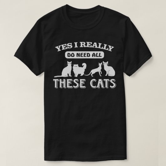 Yesって本当に猫好きなの Tシャツ (デザイン正面)