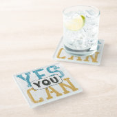 Yesできます ガラスコースター (アングル)