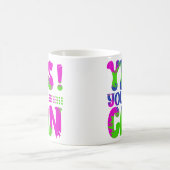 Yesできるよやる気を起こさせる。 コーヒーマグカップ (中央)