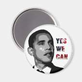Yesできる – オバマの政治的磁石 マグネット (正面/裏面)