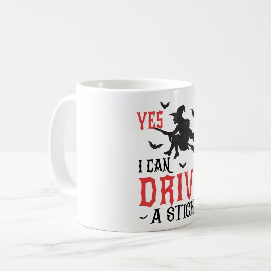 Yesでスティックを運転できる コーヒーマグカップ (正面左)